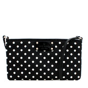 Kate Spade Spot Nylon Presley Bag- Black-Cream