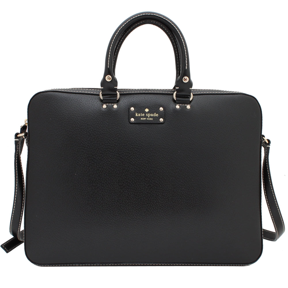 Kate Spade Black Leather Wellesley Laptop Bag Kate Spade