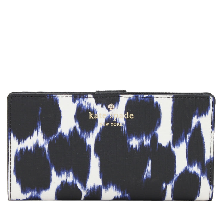 Kate Spade Emma Lane Fabric Stacy Wallet- Deep Indigo Multi