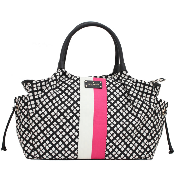 Kate Spade Classic Spade Stevie Baby Bag- Black- Cream