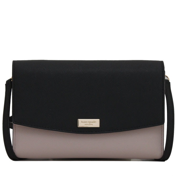 Kate Spade Laurel Way Winni Convertible Wallet- Clutch- Crossbody Bag- Almondine- Black