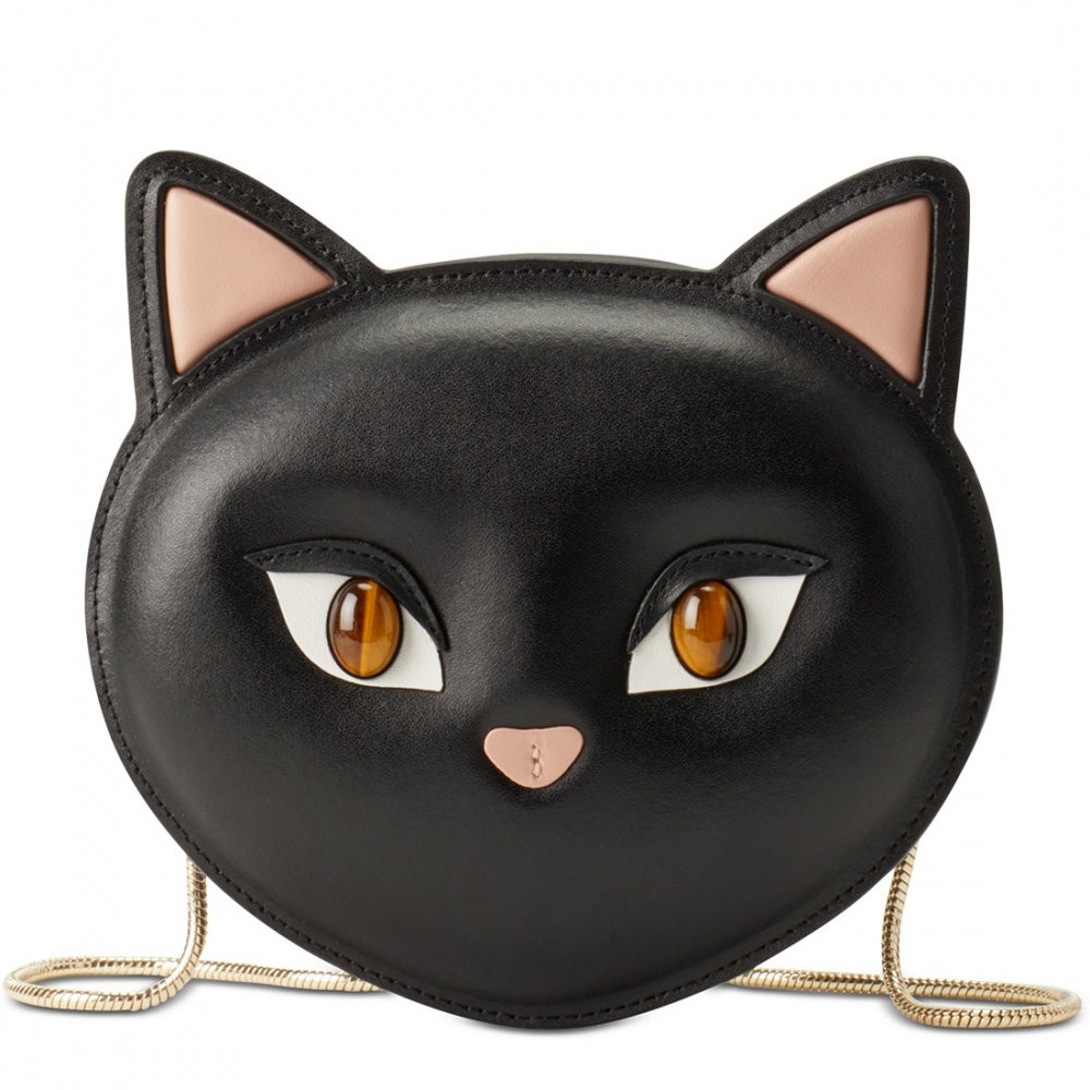 Kate Spade Meow Cat Crossbody Bag Black PinkOrchard