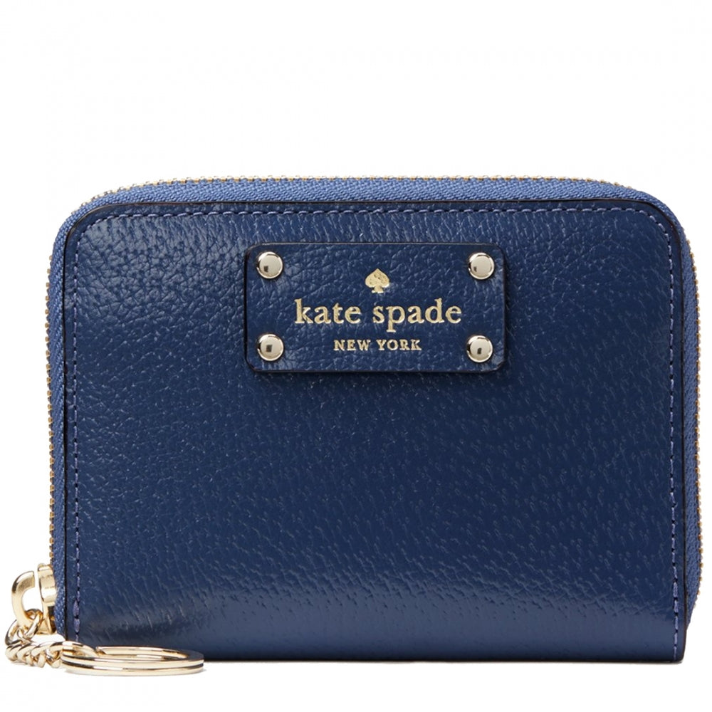 Kate Spade Wellesley Dani Coin Purse Key Card Holder Petrol Blue