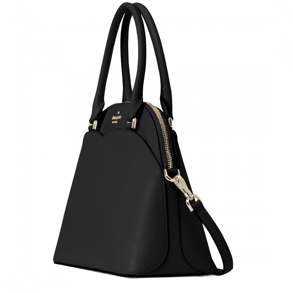 Kate Spade Payton Medium Dome Satchel Bag in Black – PinkOrchard.com