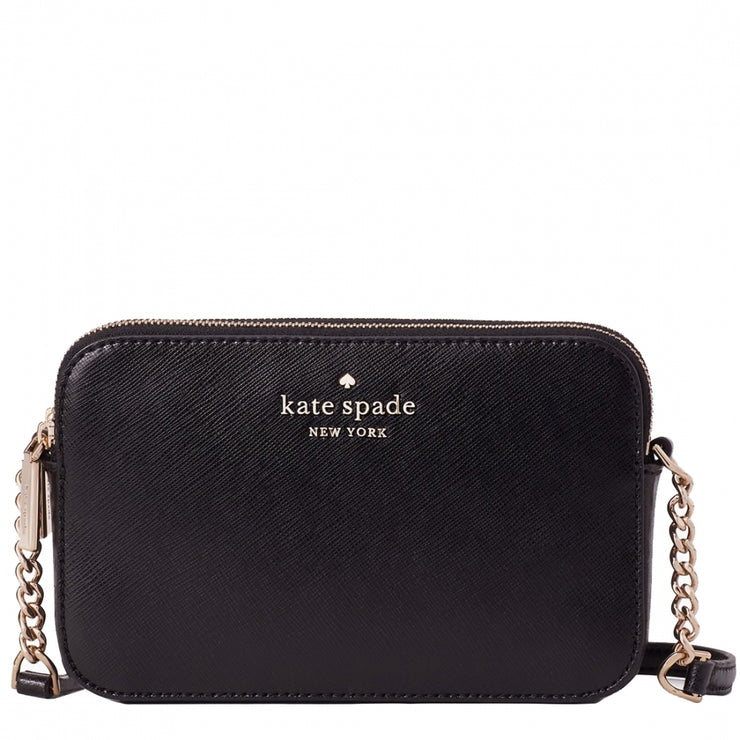 Kate Spade New York Leather Staci Dual Zip Crossbody w/ Tags - Black  Crossbody Bags, Handbags - WKA311057