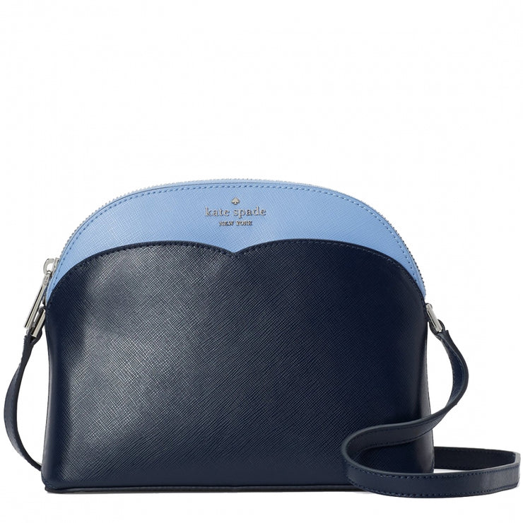 Guaranteed Original Kate Spade Payton Small Dome Crossbody Bag in Navy Blue  Color