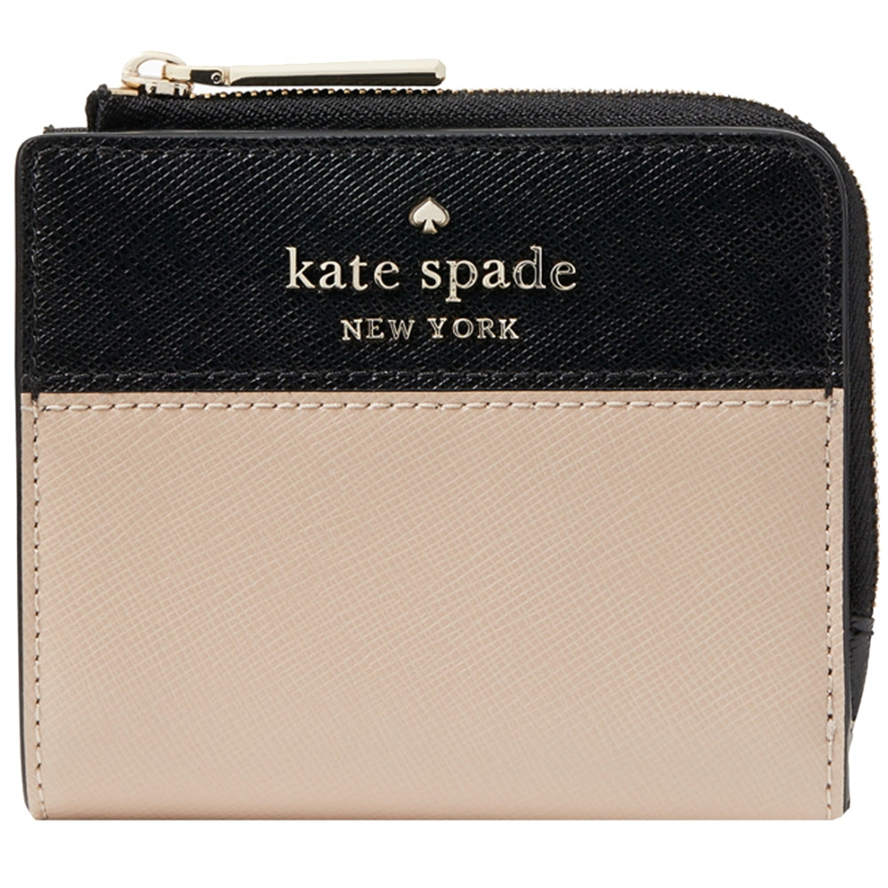 Kate Spade Staci Colorblock Small L-Zip Bifold Wallet in Warm