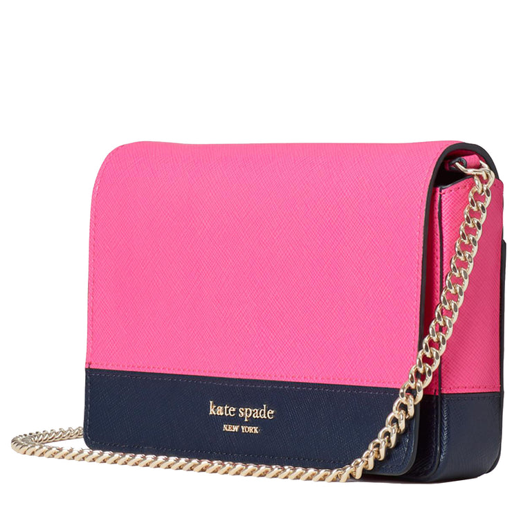 Kate Spade Spencer Chain Wallet Crossbody Bag in Shocking Magenta Multi  pwru7864 –