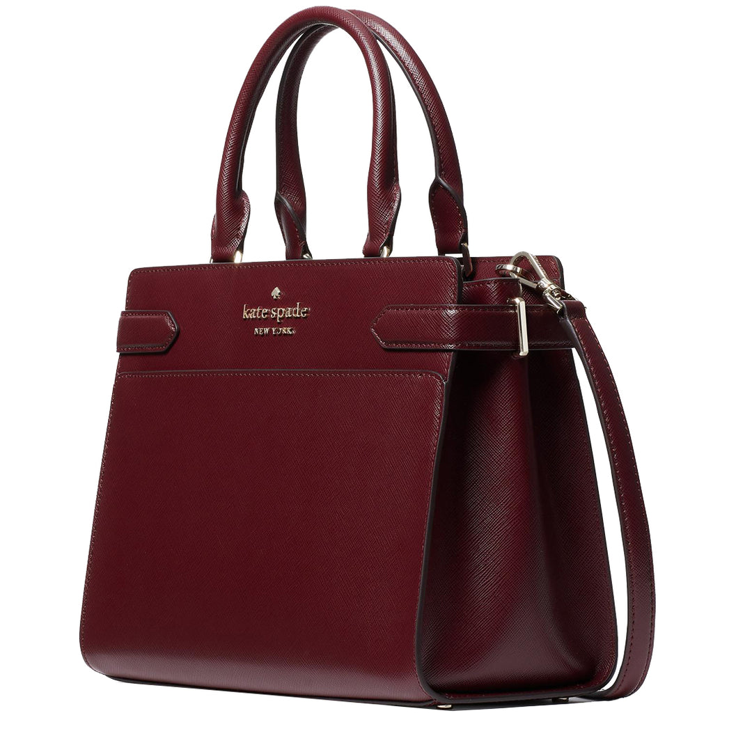 Kate Spade Staci Medium Satchel Bag in Cherrywood