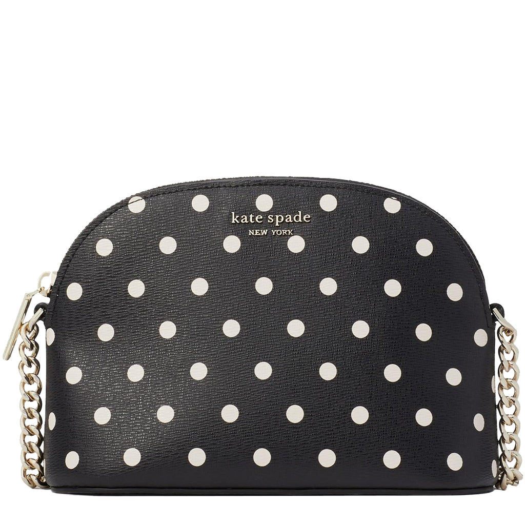 Kate Spade Spencer Cabana Dot Small Dome Crossbody Bag in Black Multi