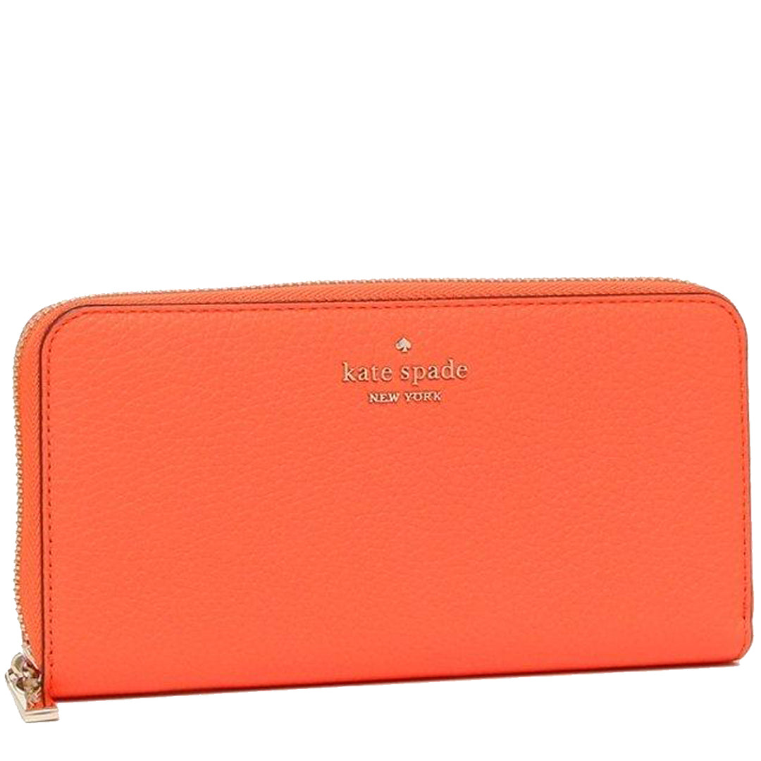 Kate Spade Leila Large Continental Wallet in Coral Buds wlr00392 PinkOrchard