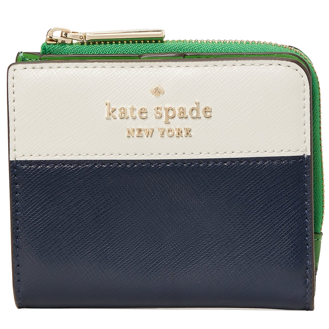 311597 Kate Spade Staci Colorblock Small L Zip Bifold Wallet Verona Green Multi WLR00121 342 Front 1800x1800 ?v=1627828368