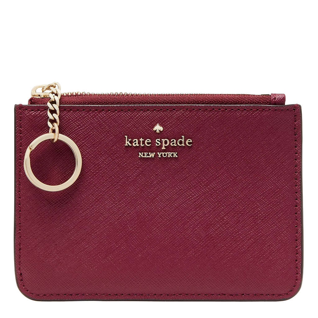 Kate Spade burgundy bitsy keychain pouch  Pouch, Louis vuitton key pouch,  Kate spade