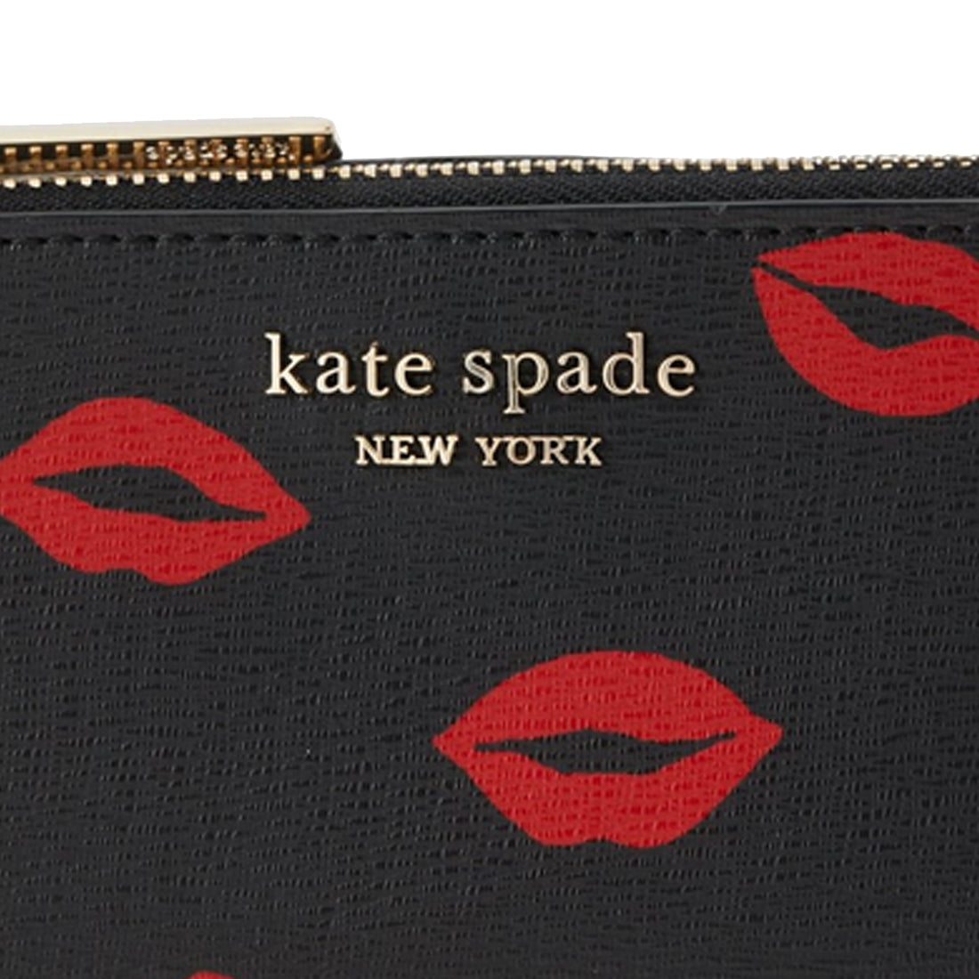 Kate Spade Spencer Kisses Small Slim Bifold Wallet In Black Multi K568 1892