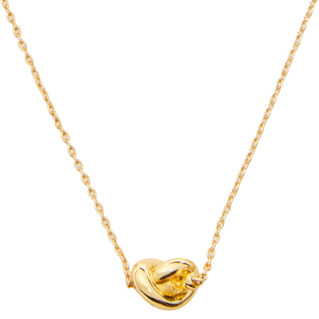 Gold on sale knot pendant