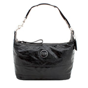 Coach Signature Stripe Stitched Patent Hobo Bag