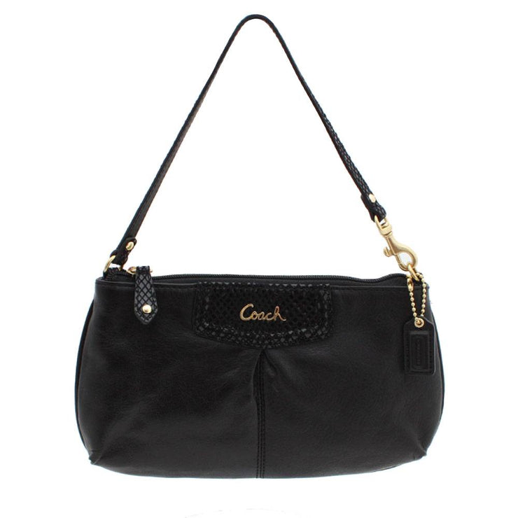 Coach Ashley Leather Large Wristlet- Black