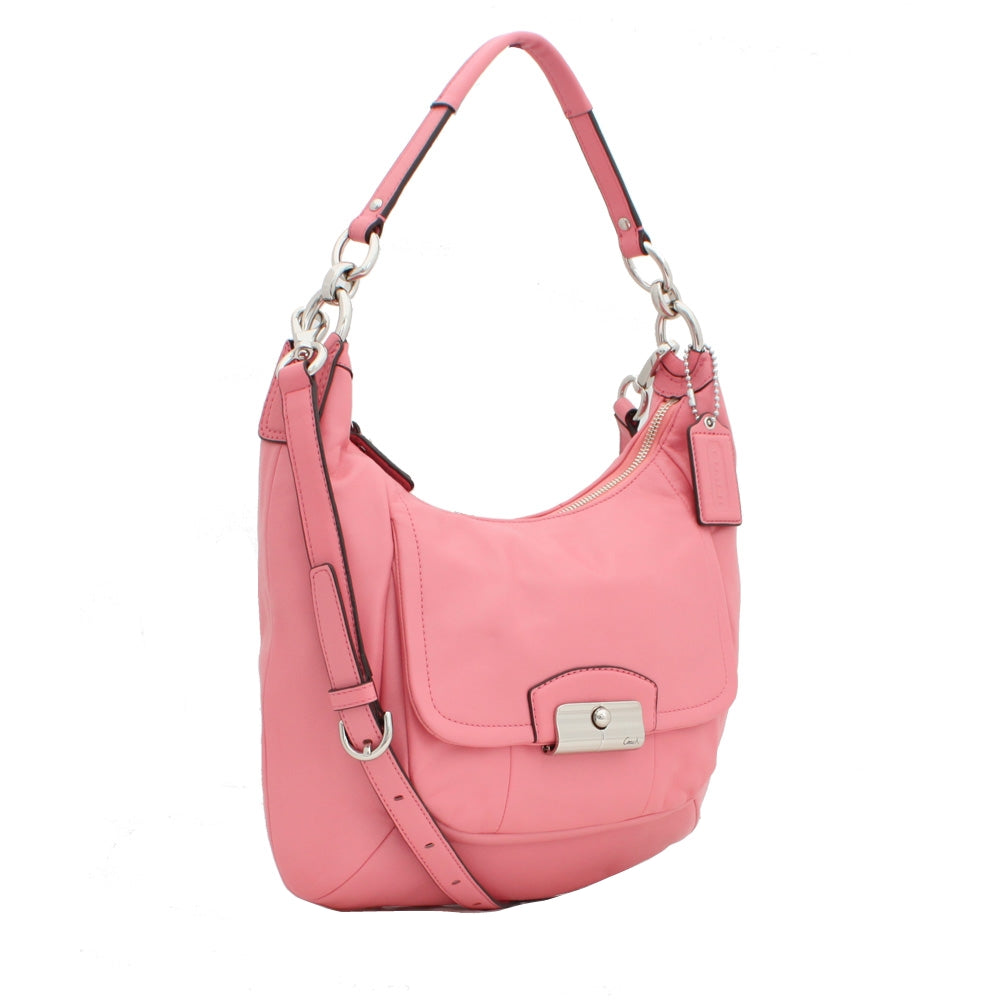 Coach 2024 Leather Kristin Pink Rose Satchel & Shoulder Strap, F22304,