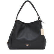 Coach 36464 Edie Shoulder Bag 31 in Refined Pebbled Leather- Black