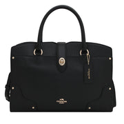 Coach 37575 Mercer 30 Satchel Bag in Grain Leather- Black