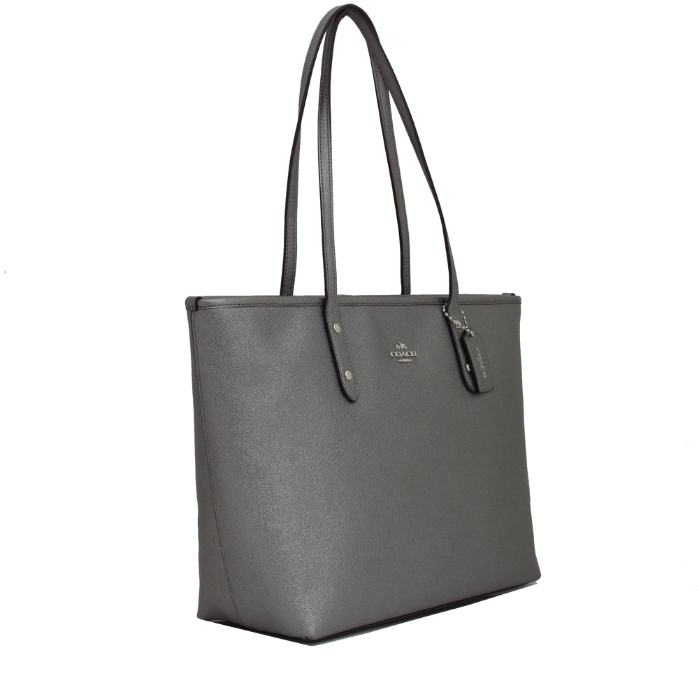 Coach tote gunmetal metallic purchases