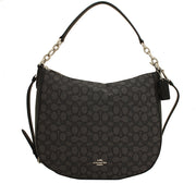 Coach 37769 Chelsea Hobo 32 Bag in Signature Jacquard- Black