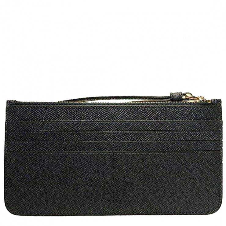 Coach Crossgrain Zip Top Wallet in Black