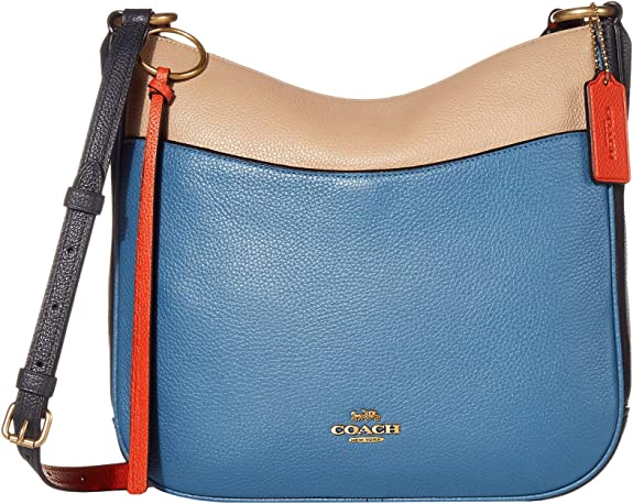 Coach Metallic Color-Block Leather Chaise Crossbody Bag Handbag