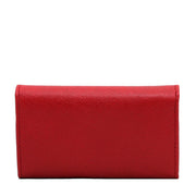 Prada Saffiano Leather Key Case- Fire