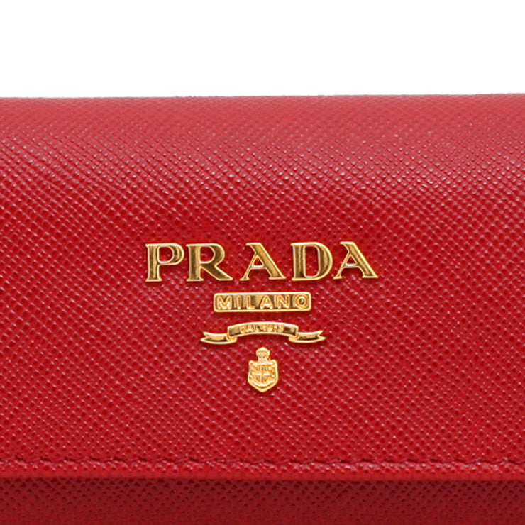 Prada Saffiano Leather Keyholder 1M0222 Orange（PAPAYA） – BRANDS