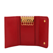 Prada Saffiano Leather Key Case- Fire