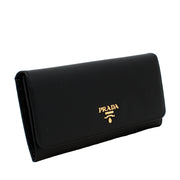 Prada 1MH132 Saffiano Leather Long Fold Wallet- Visone