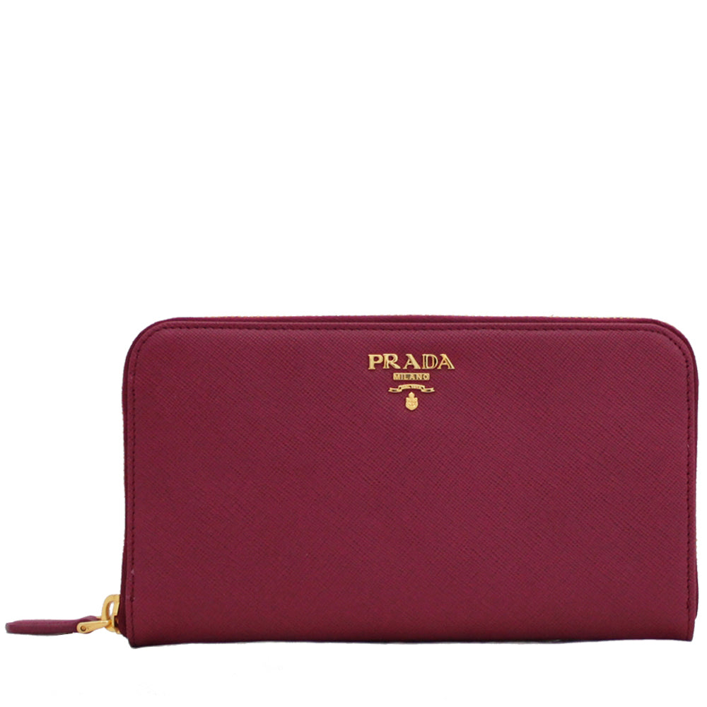 Prada wallet 1M0506 leather saffiano PinkOrchard