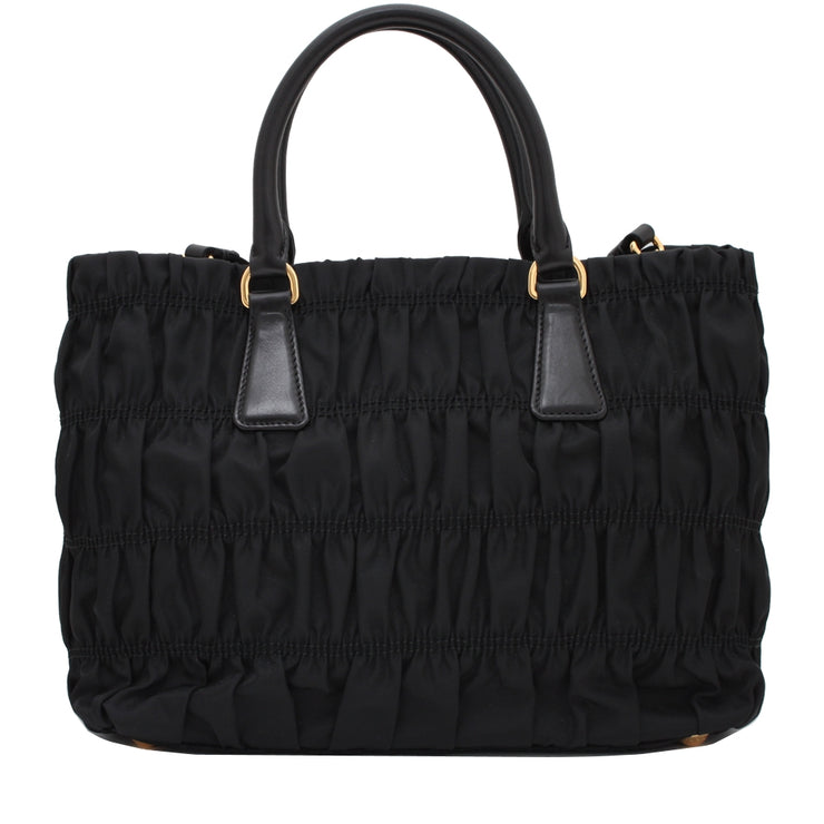 Prada B2587L Tessuto Nylon Gaufre Bag- Black