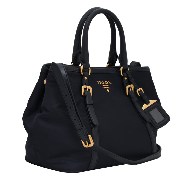 Prada BN1841 Tessuto Nylon Convertible Satchel Bag- Granato