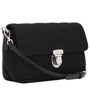 Prada 1BH025 Tessuto Nylon Quilted Convertible Clutch Sling Bag- Black