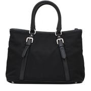 Prada BN2832 Tessuto Nylon Top Handle Convertible Bag- Granato