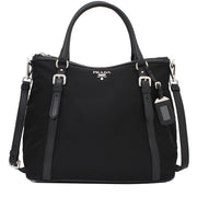 Prada BR5116 Tessuto Nylon Convertible Bag- Black