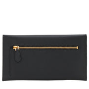 Prada 1MF175 Saffiano Leather Envelope Wallet with Flap- Black