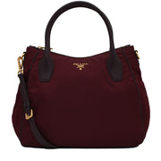 Prada BR4992 Tessuto Nylon Convertible Bag- Garnet