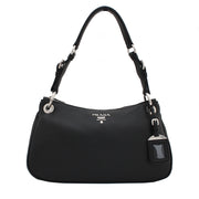 Prada B4894M Vitello Phenix Leather Hobo Bag- Black