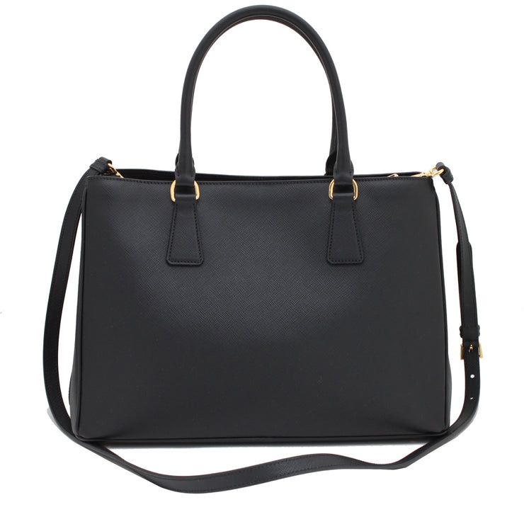 Prada 1BA874 Saffiano Lux Convertible Tote Bag- Cobalto