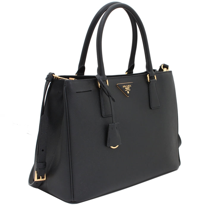 Prada 1BA874 Saffiano Lux Convertible Tote Bag- Cobalto