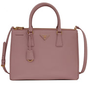 Prada 1BA274 Galleria Saffiano Lux Convertible Tote Bag- Orchidea