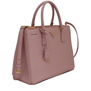 Prada 1BA274 Galleria Saffiano Lux Convertible Tote Bag- Orchidea