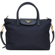 Prada BN2106 Tessuto Nylon Convertible Tote Bag- Blue