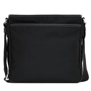 Prada 2VH797 Tessuto Nylon Top Zip Messenger Bag- Black