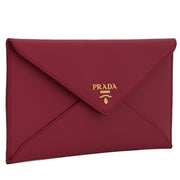 Prada 1MF175 Vitello Move Leather Envelope Wallet with Flap- Ibisco