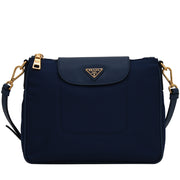 Prada BT0933 Tessuto Nylon & Saffiano Leather Trim Crossbody Bag- Royal