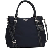 Prada BR5116 Tessuto Nylon Convertible Bag- Blue